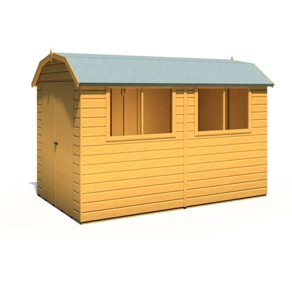 Shires Barn 10x6 DD Premium Sheds - L197.8 x W311.4 x H212.8 cm in Brown 5