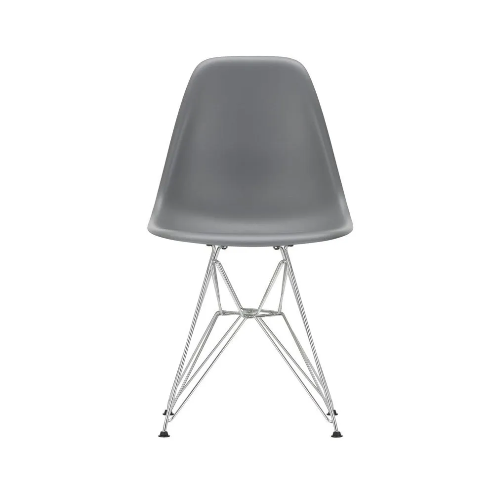 Vitra Eames DSR Side Chair New Height Vitra Granite Grey Chrome Base