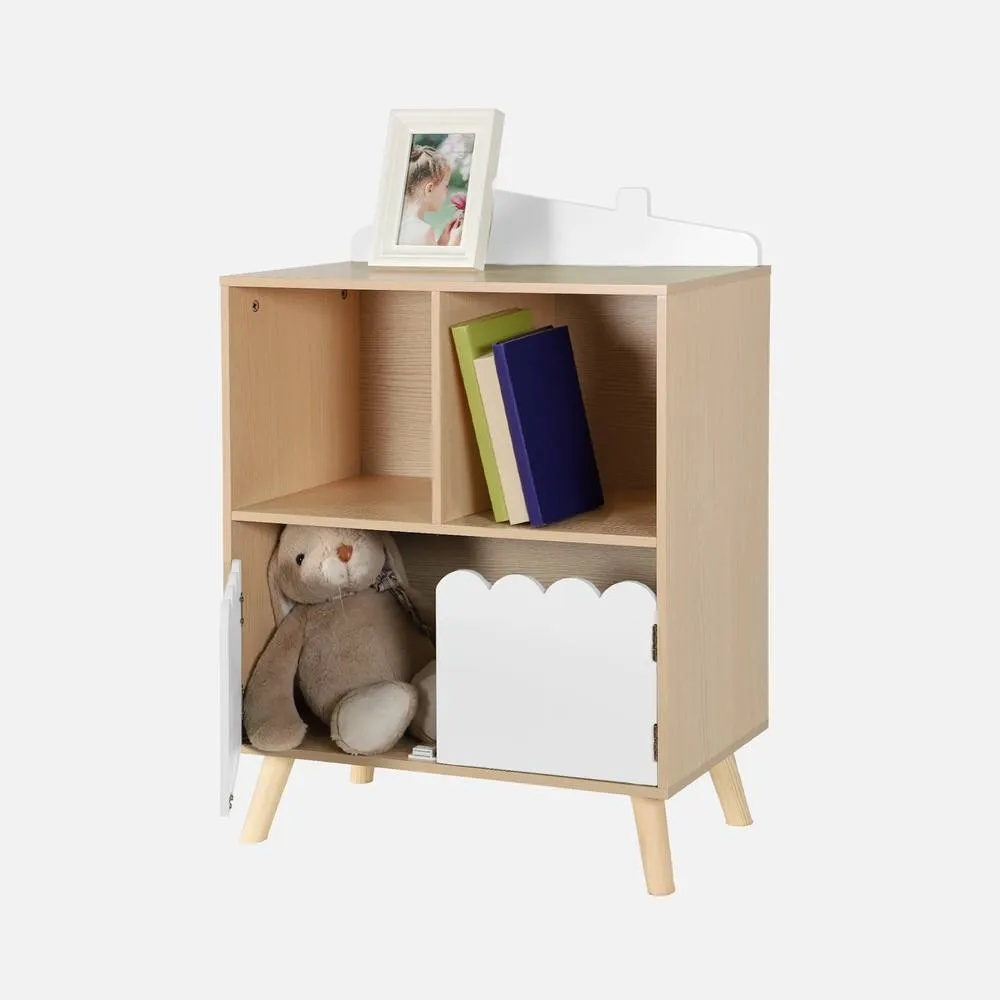 sweeek 2-shelf 2-door Bookcase in White 3