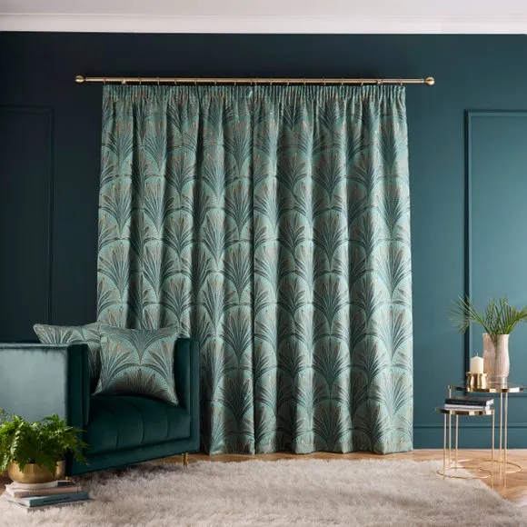 Nouveau Fan Pencil Pleat Curtains 4