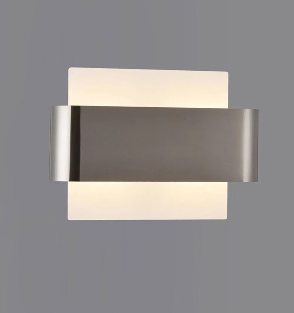 Netlighting Damo Flush Wall Light 2 Light G9 White Base Nickel Centre Band in Grey 6