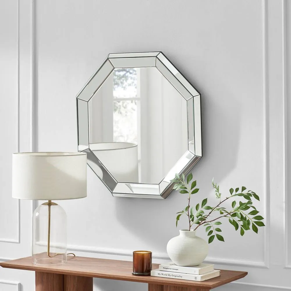 FurnitureboxUK Roux Deco Style Medium Octagon Mirror in Clear