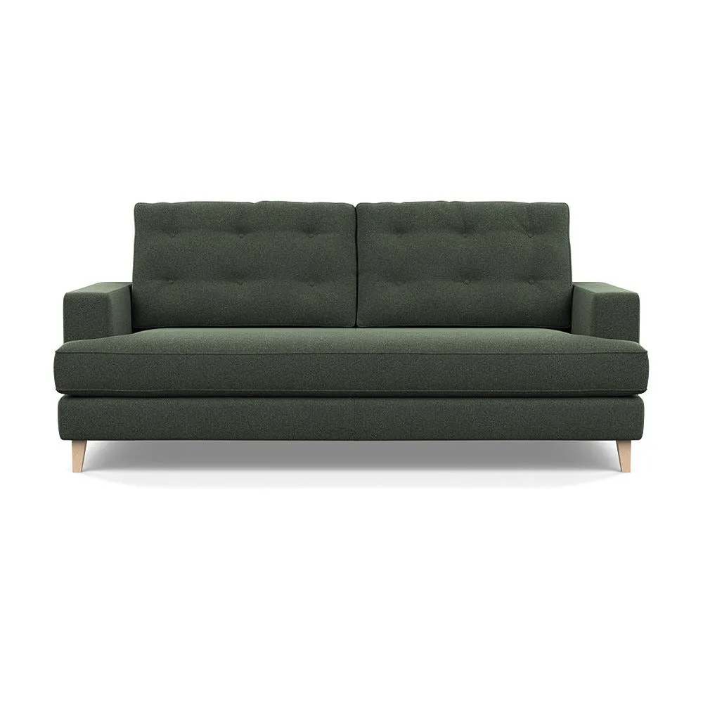 Heal's Mistral 3 Seater Sofa Textured Boucle Fern Natural Feet 1