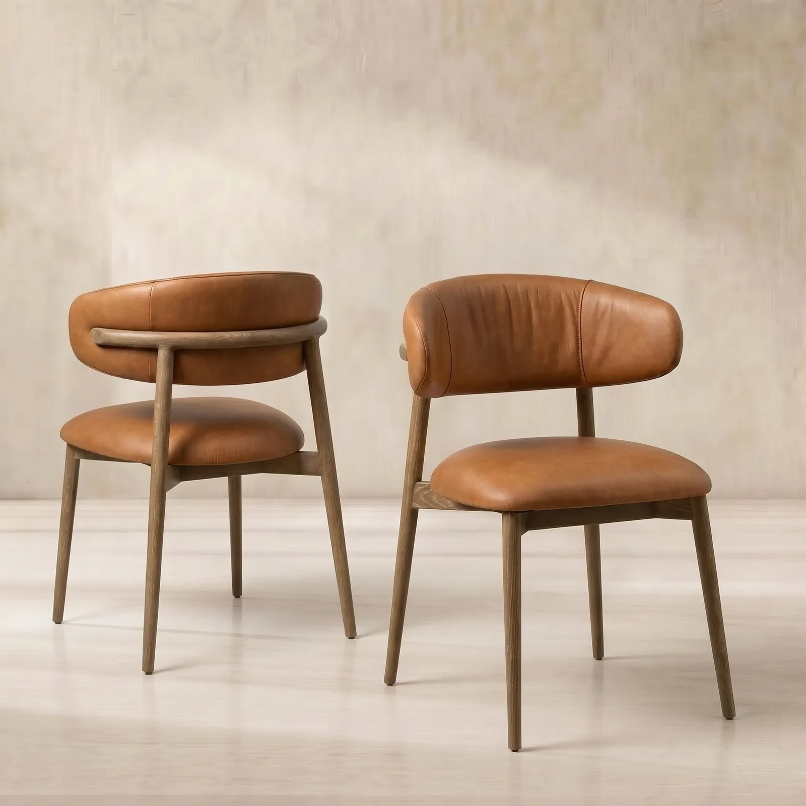 Lexa Dining Chair, Brown Leather | Barker & Stonehouse