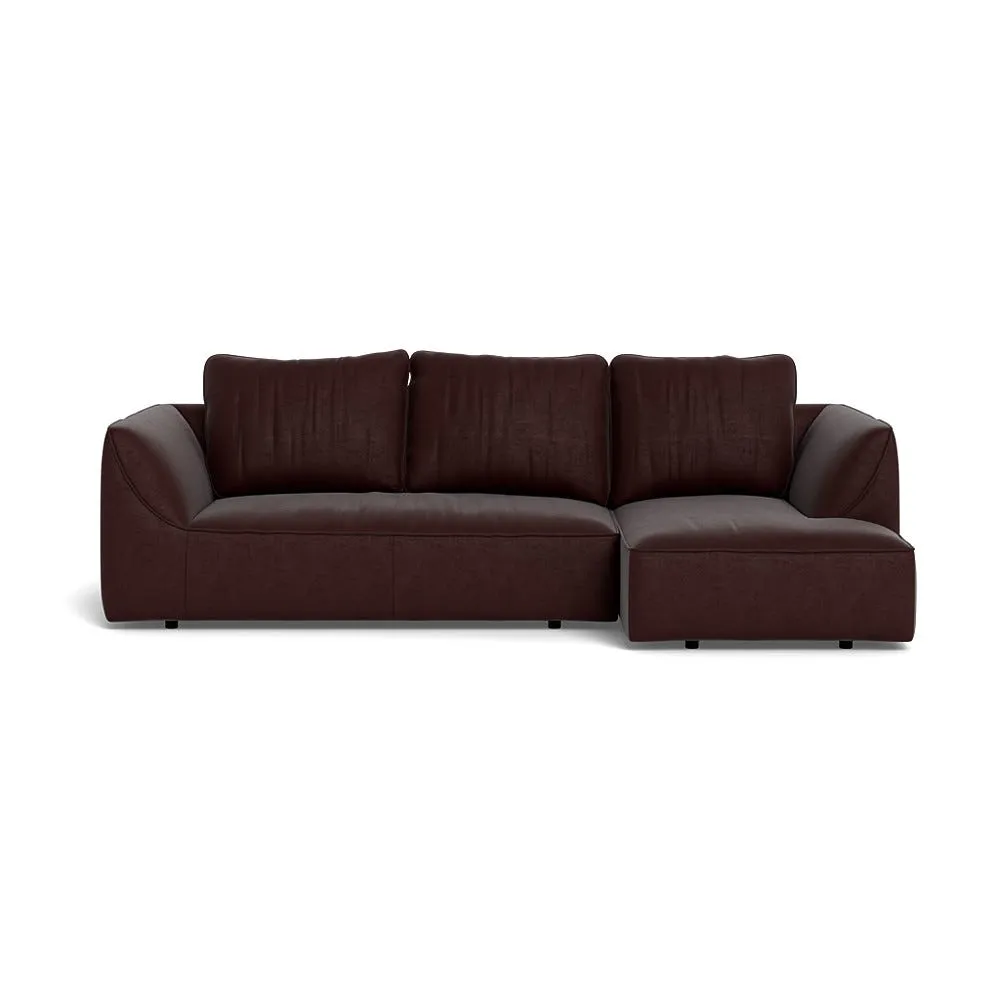 Heal's Morven Right Hand Facing Corner Chaise Sofa Smart Luxe Velvet Acorn 1
