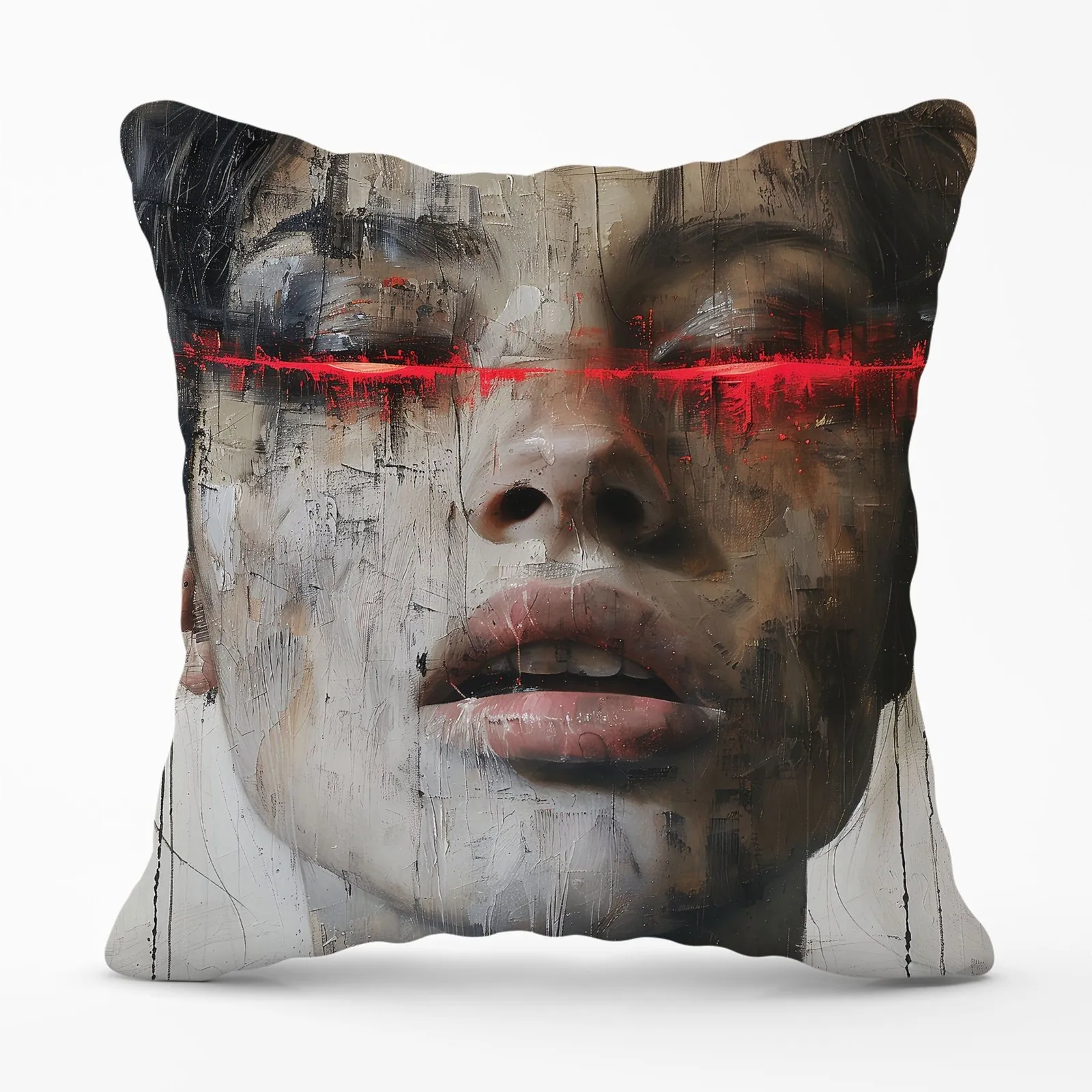 Warren Reed - Designer Abstract Face In Motion Cushions