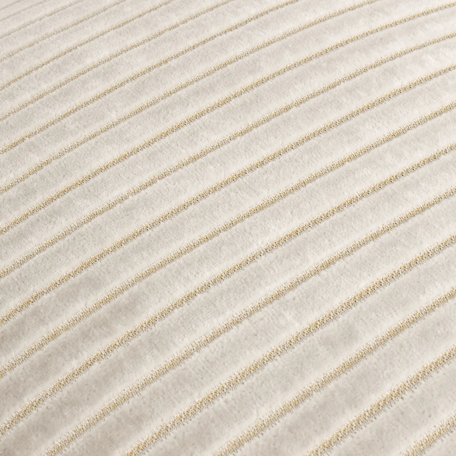 Paoletti Savoy Stripe Velvet Cushion in Ivory 5