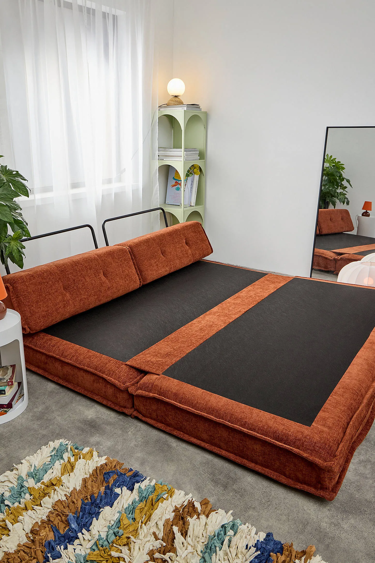 Macy Double Sofa Bed - Orange L: 183cm x W: 173cm x H: 23.5cm 5
