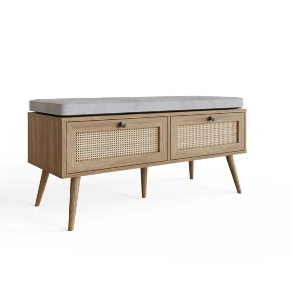Noor Storage Bench, Wood Effect 3