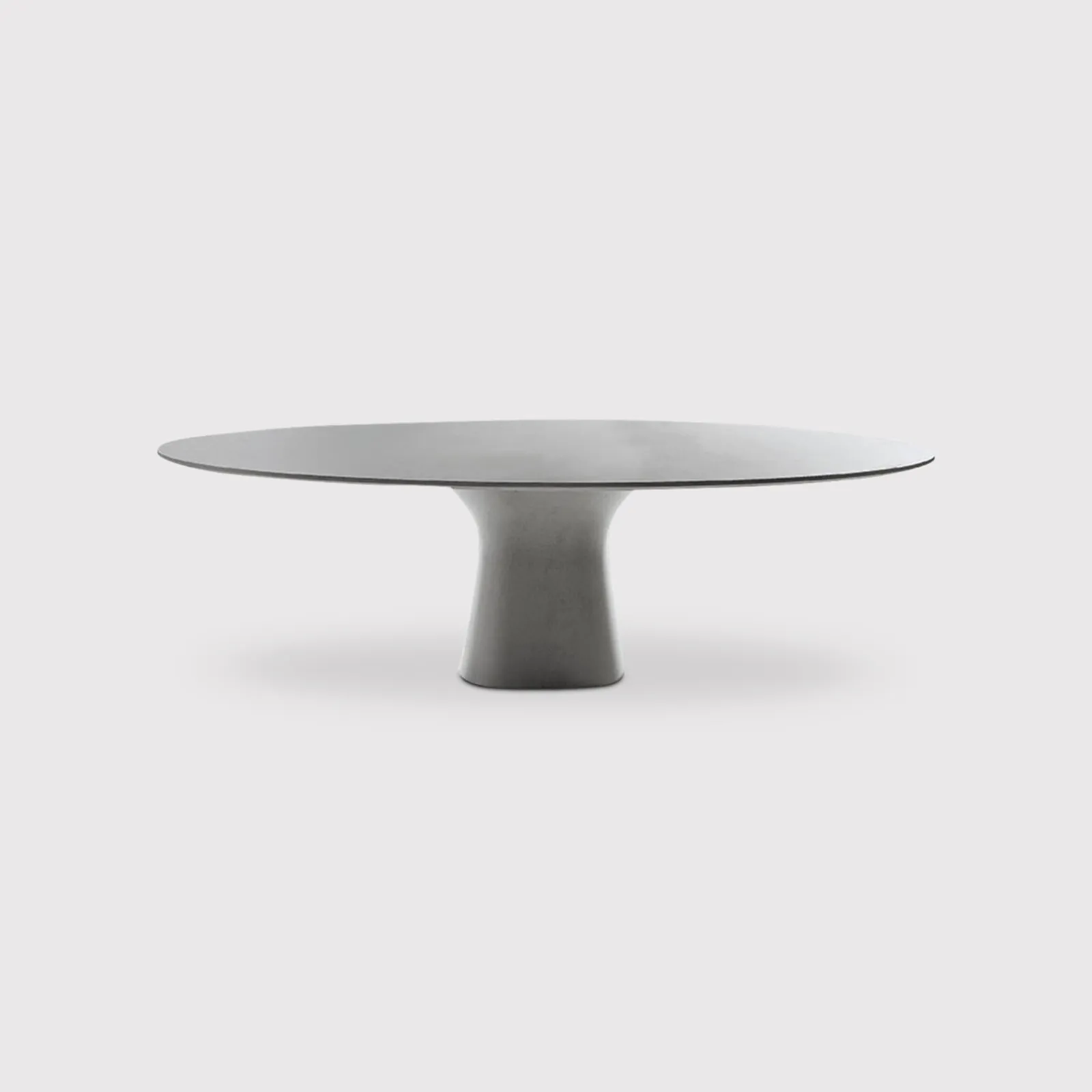 Bontempi Podium Dining Table 250X116X75Cm, Round, White Concrete | Barker & Stonehouse