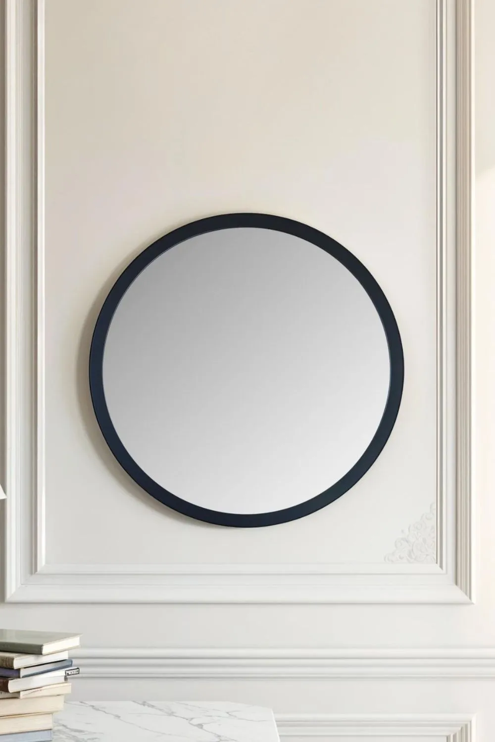 Yearn Mirrors Round Wall Mirror Black 60cm