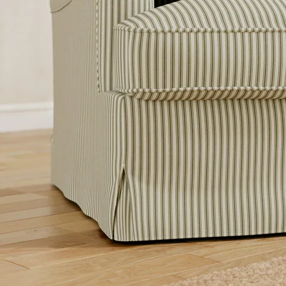 Beatrice II Rutland Stripe Fixed Loose Cover Snuggle Chair 5