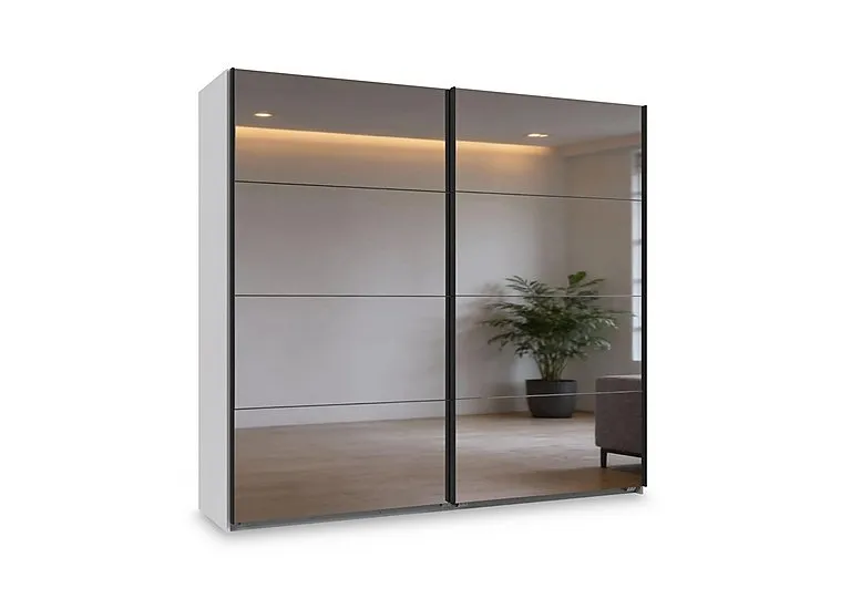 Antoni 225cm 2 Door Decor Sliding Wardrobe with 2 Mirror Doors