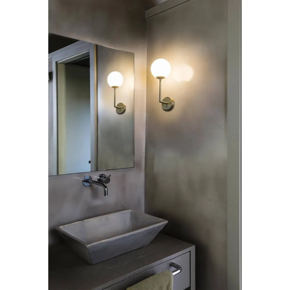 Netlighting Gala Bathroom Globe Wall Lamp Satin Gold 1x g9 IP44 2
