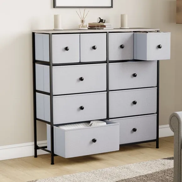 Maye 10 Drawer Fabric Chest 2