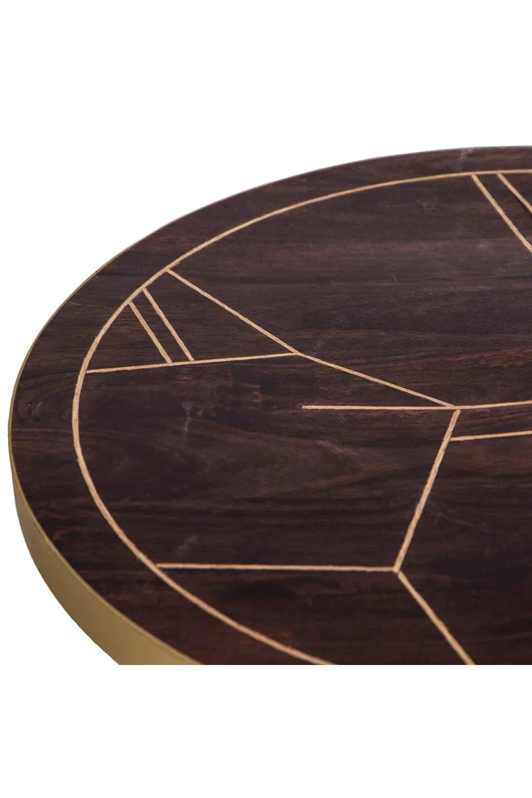 IH Design Round Coffee Table Deiondre Dark Mango in Brown 6