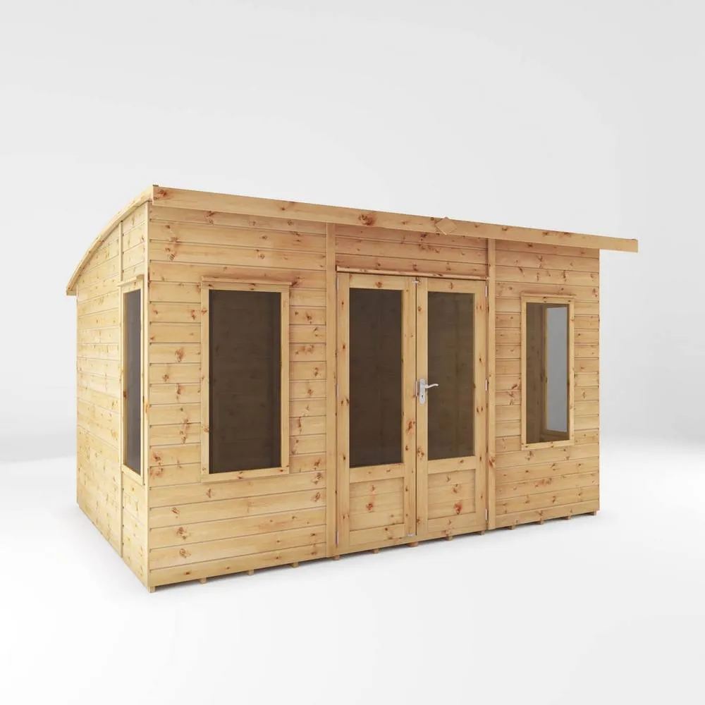 Mercia 12 x 8 Feet Premium Helios Summerhouse - L295 x W364 x H215.6 cm in Brown