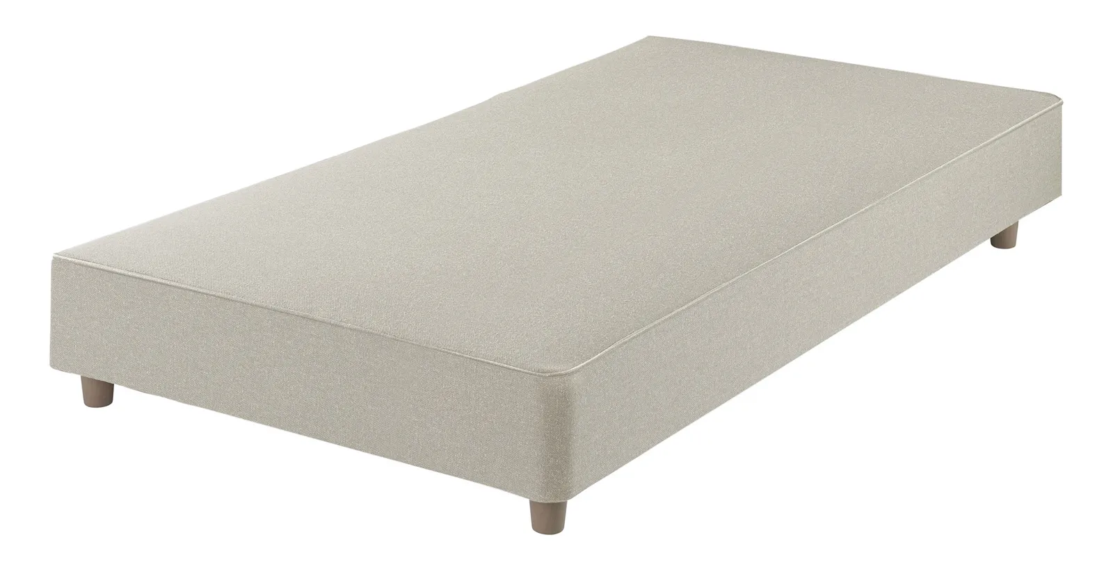 Classic Shallow Divan Base, Single - Mole Pebble