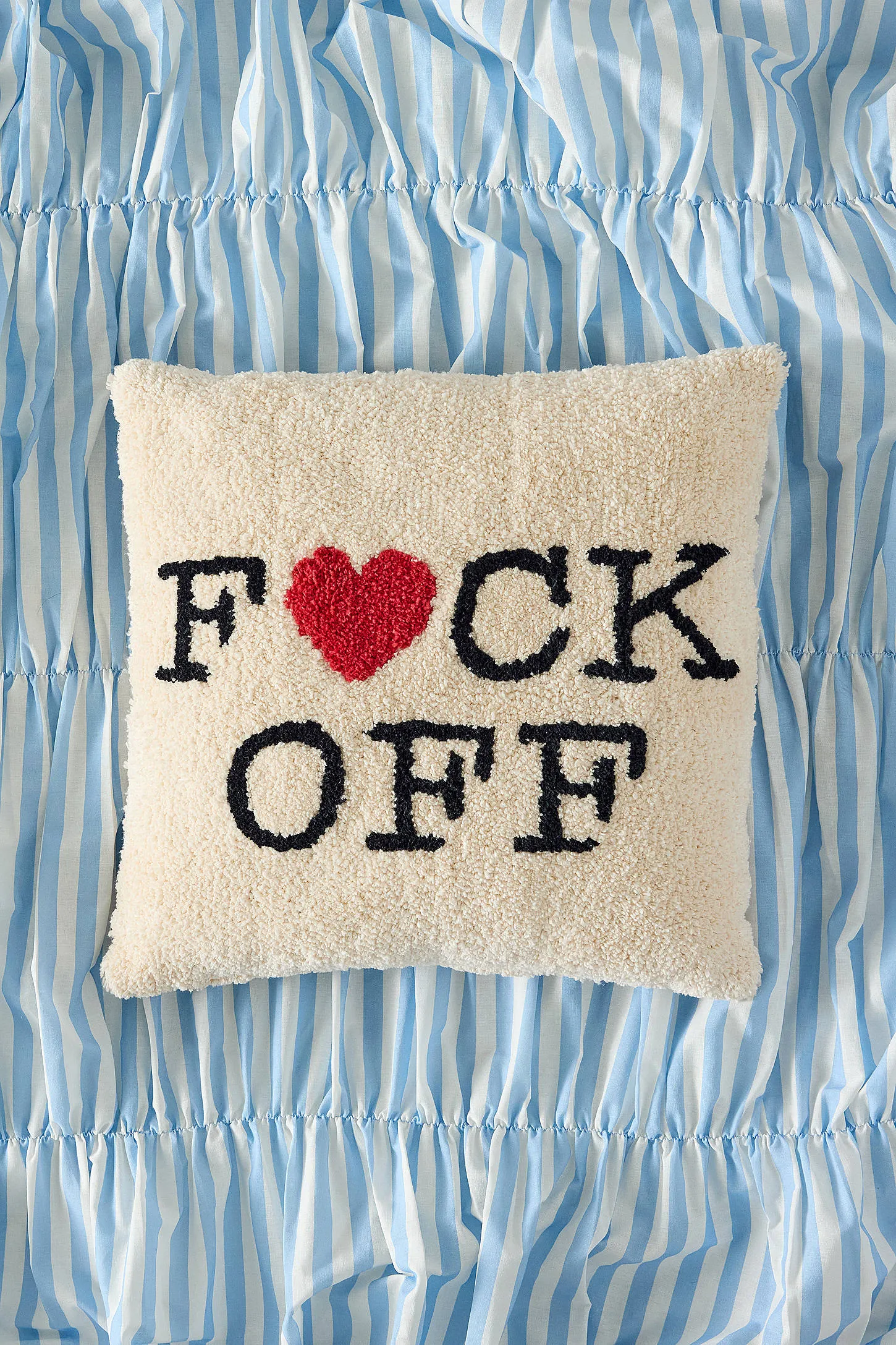 F*ck Off Tufted Cushion - Neutral