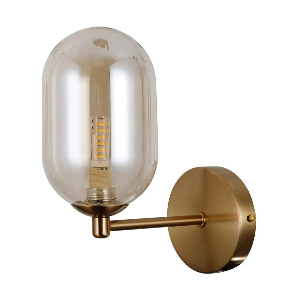 Netlighting Perano Wall Lamp Antique Bronze in Brown