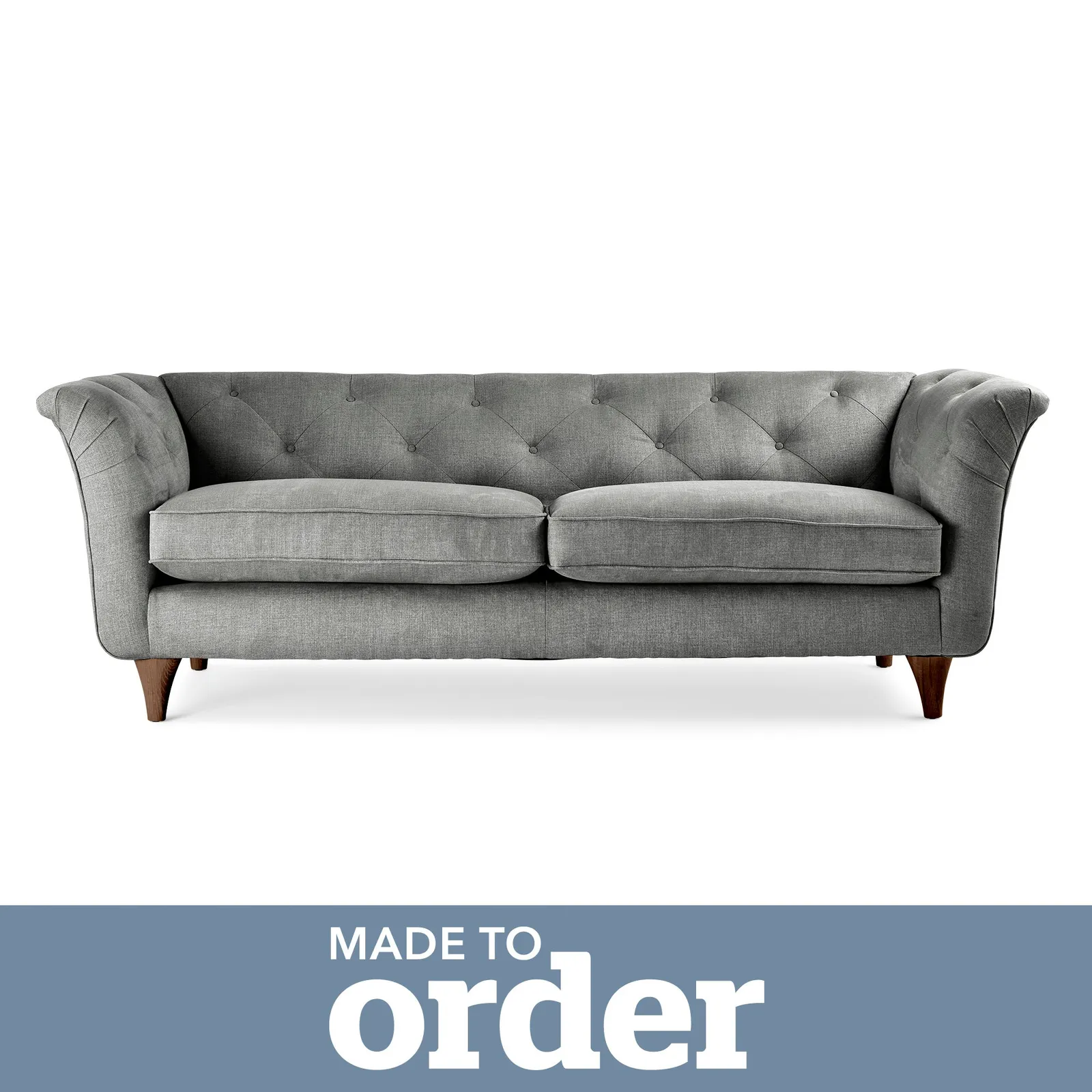 Jaipur 3 Seater Sofa Brushed Plain Fabric Brushed Plain Graphite