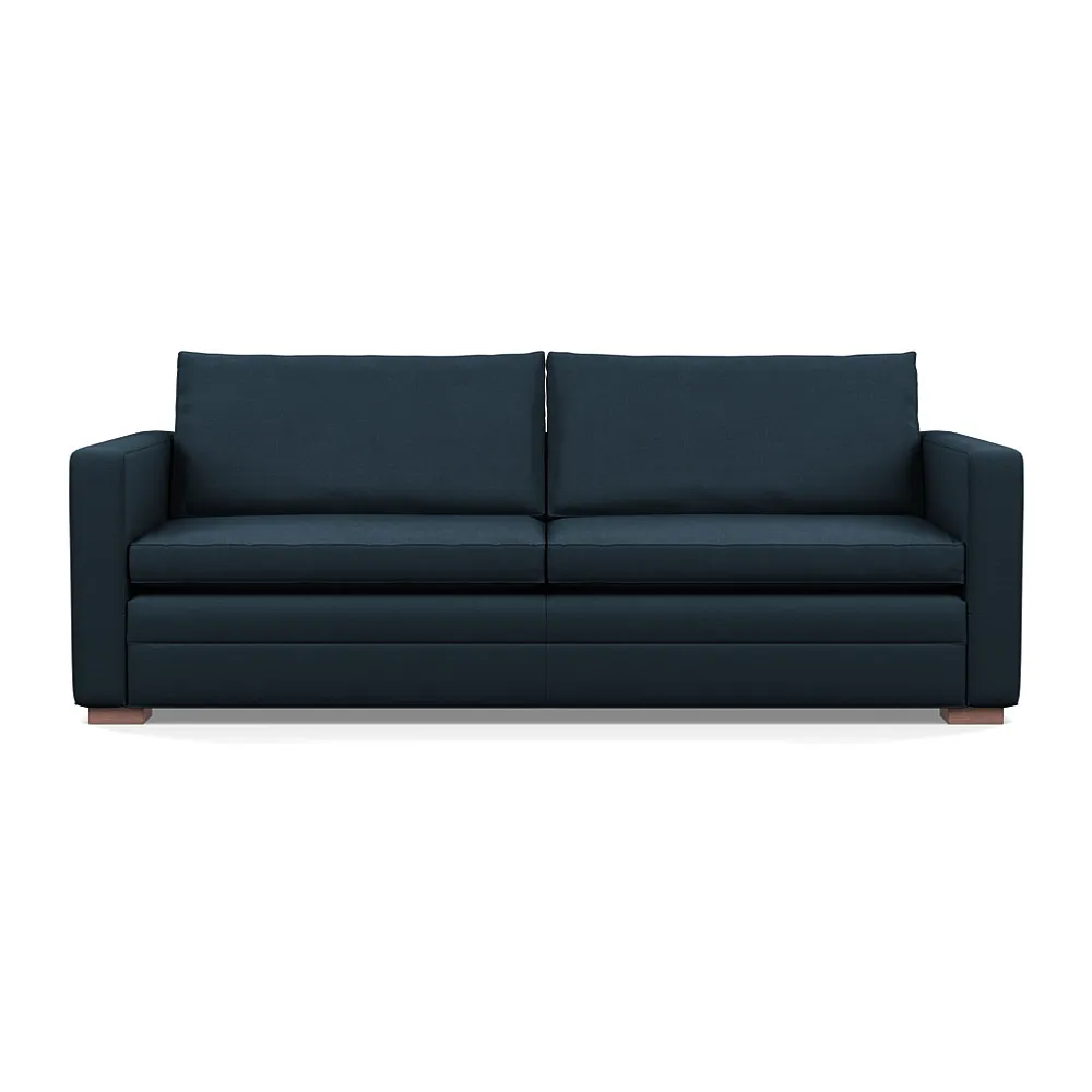 Heal's Palermo 4 Seater Sofa Siena Cotton Deep Sea Walnut Feet 1