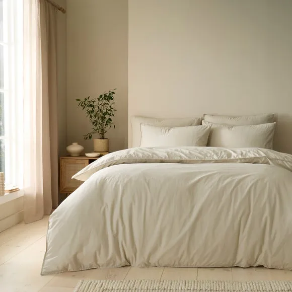 Soft Washed Cotton Duvet Cover & Pillowcase Set 1