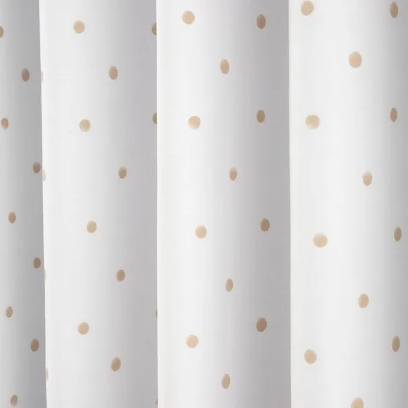 Polka Dot Polycotton Blackout Eyelet Curtains 3