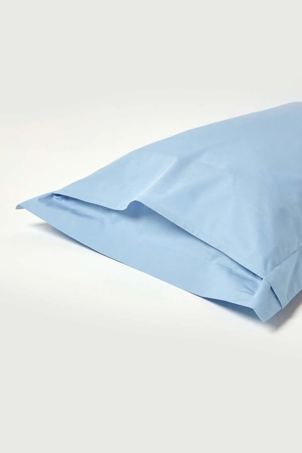 Homescapes Egyptian Cotton Oxford Pillowcase 200 TC, Standard Size in Blue 3