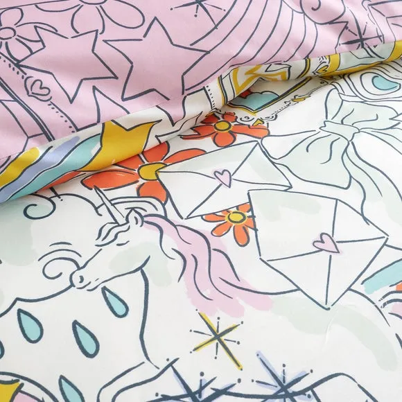 Bedlam Doodle Hobby Duvet Cover & Pillowcase Set 3