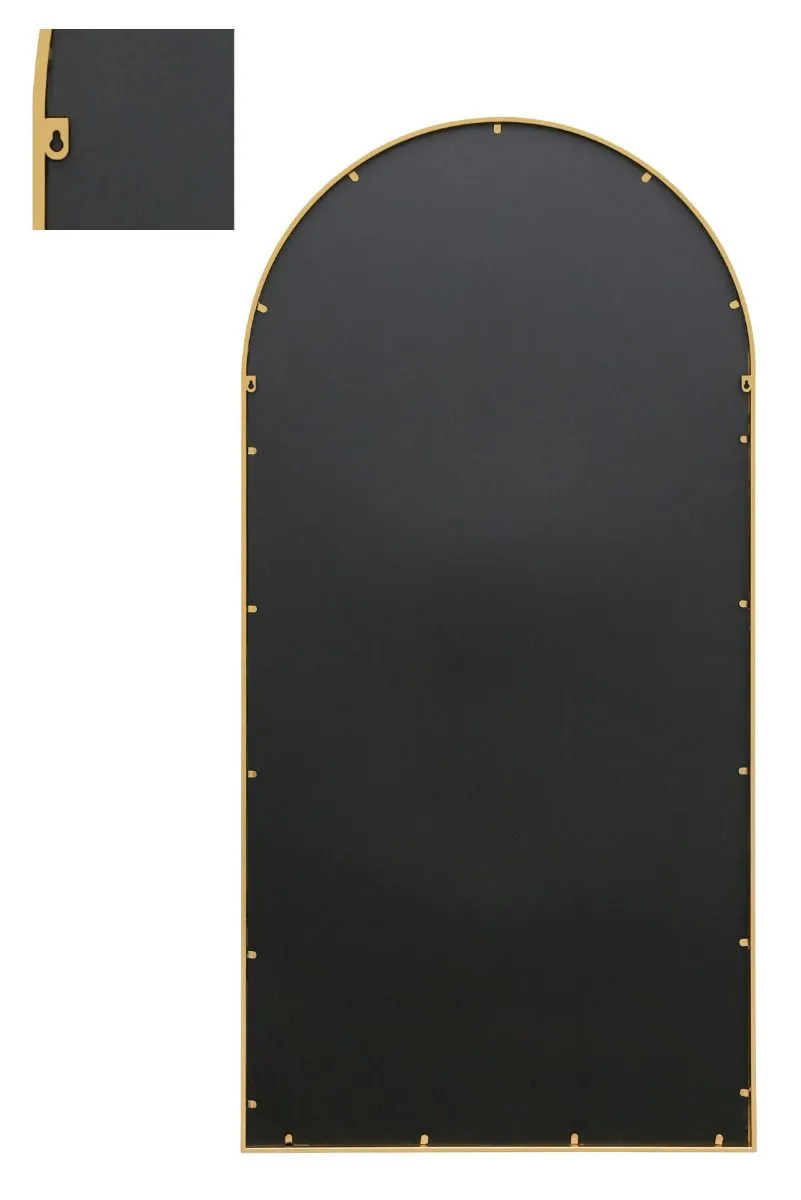MirrorOutlet Gold Framed Arched Leaner/Wall Garden Mirror 75" x 47" (190x120CM) 5