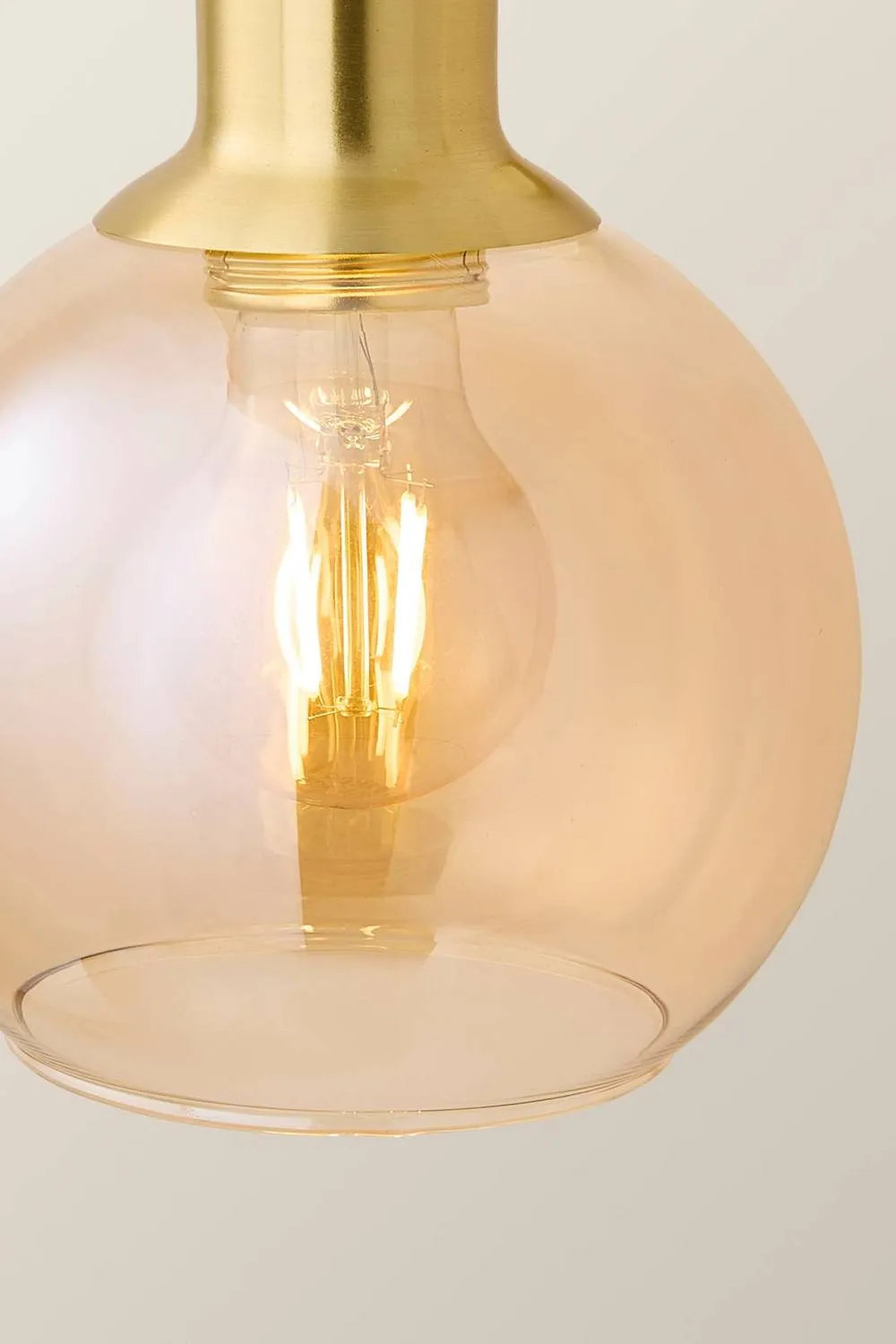 ValueLights Bellamy Wired Glass Globe Wall Light in Gold 4