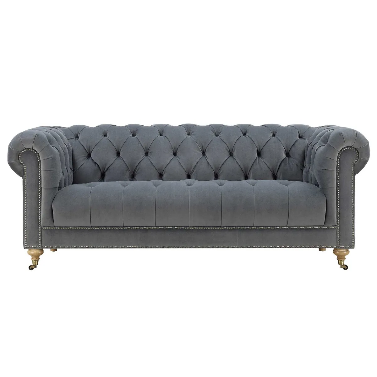 Ullswater 3 Seater Sofa, Pewter Velvet