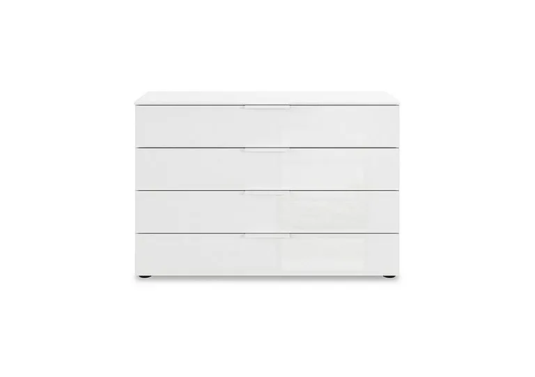 Estella 120cm 4 Drawer Chest - Alpine White - Bedroom Furniture - In Time for Christmas