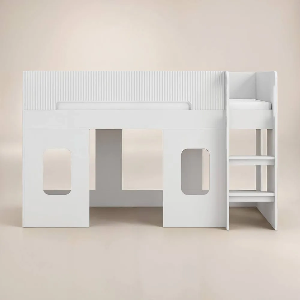 Flair Lino Playhouse Mid Sleeper Bed in White 3