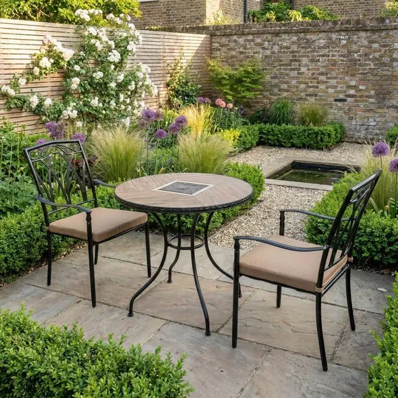Harrison 71cm Bistro Table Set with 2 Austin Chairs
