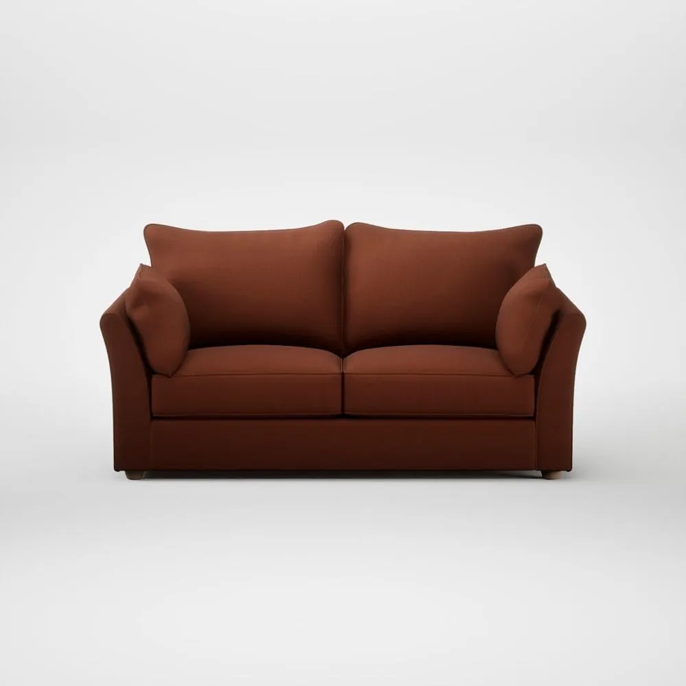 Heal's Tailor 3 Seater Sofa Smart Cotton Linen Rust Natural Feet 1