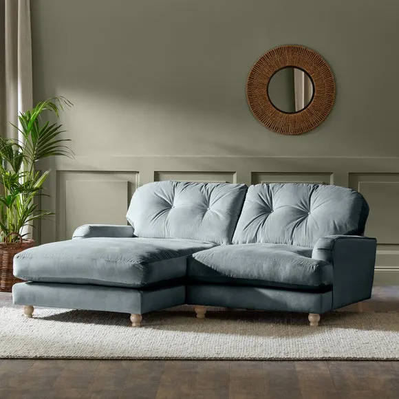 Martha Vintage Velvet Corner Chaise 2