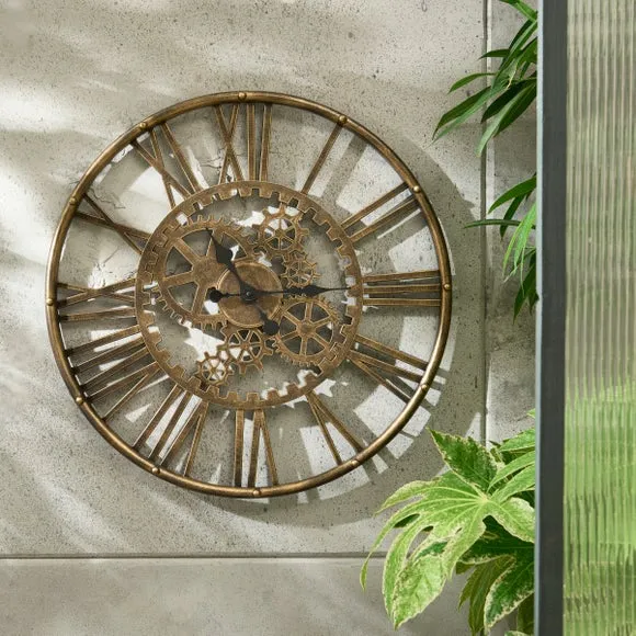 Cogs Indoor Outdoor Wall Clock 1