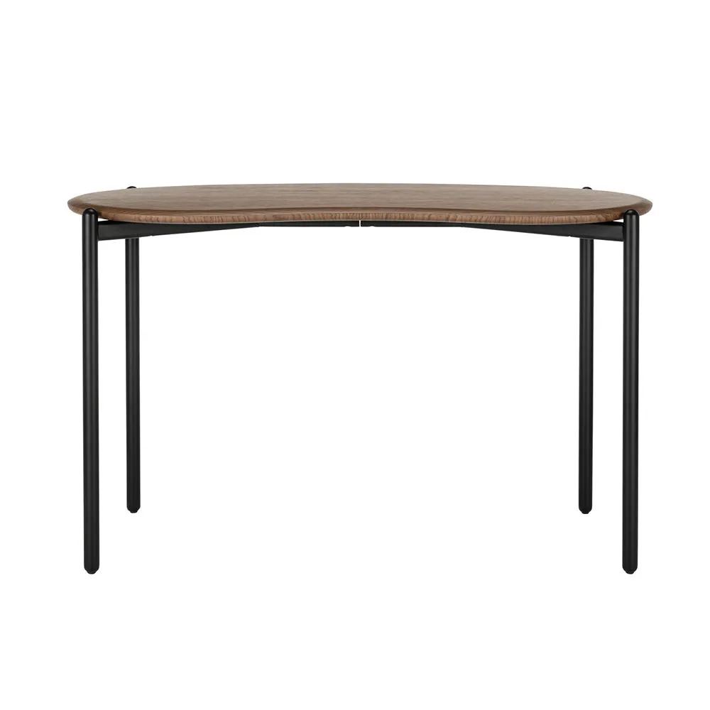 Kartell Lunat Desk Walnut Top Black Base 3