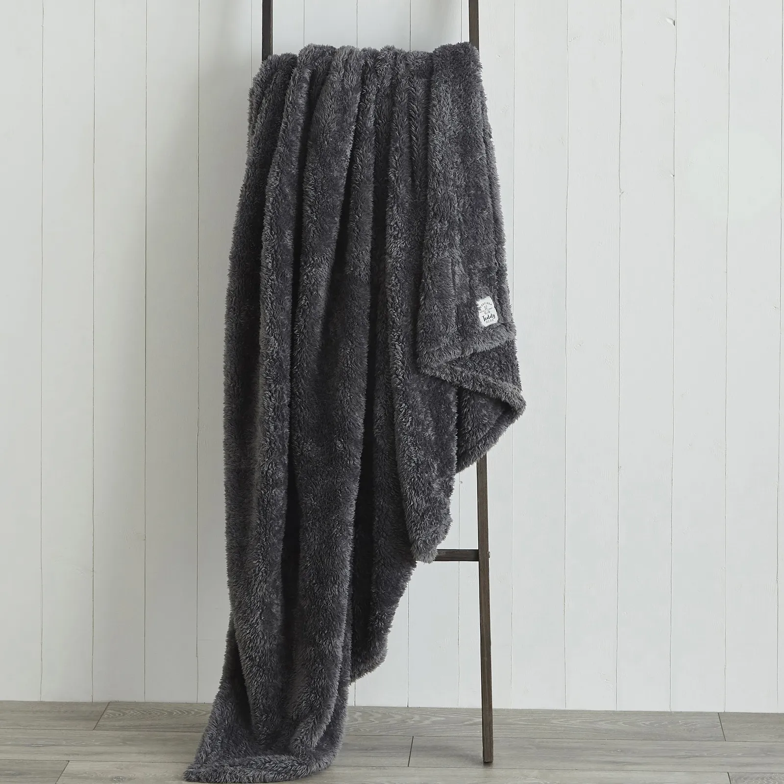Teddy Bear Throw Grey