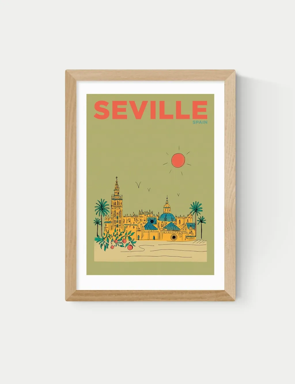 East End Prints Seville Framed Art Print Natural
