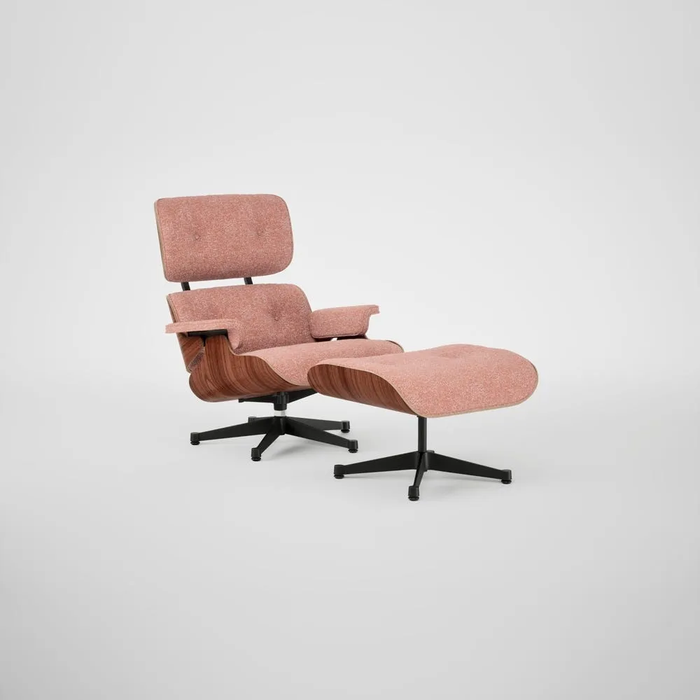 Vitra Eames Lounge Chair & Ottoman Santos Palisander Contemporary Nubia 07 Ivory Peach Black Base 04 1
