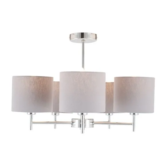 Plaza 5 Arm Semi Flush Ceiling Light 3
