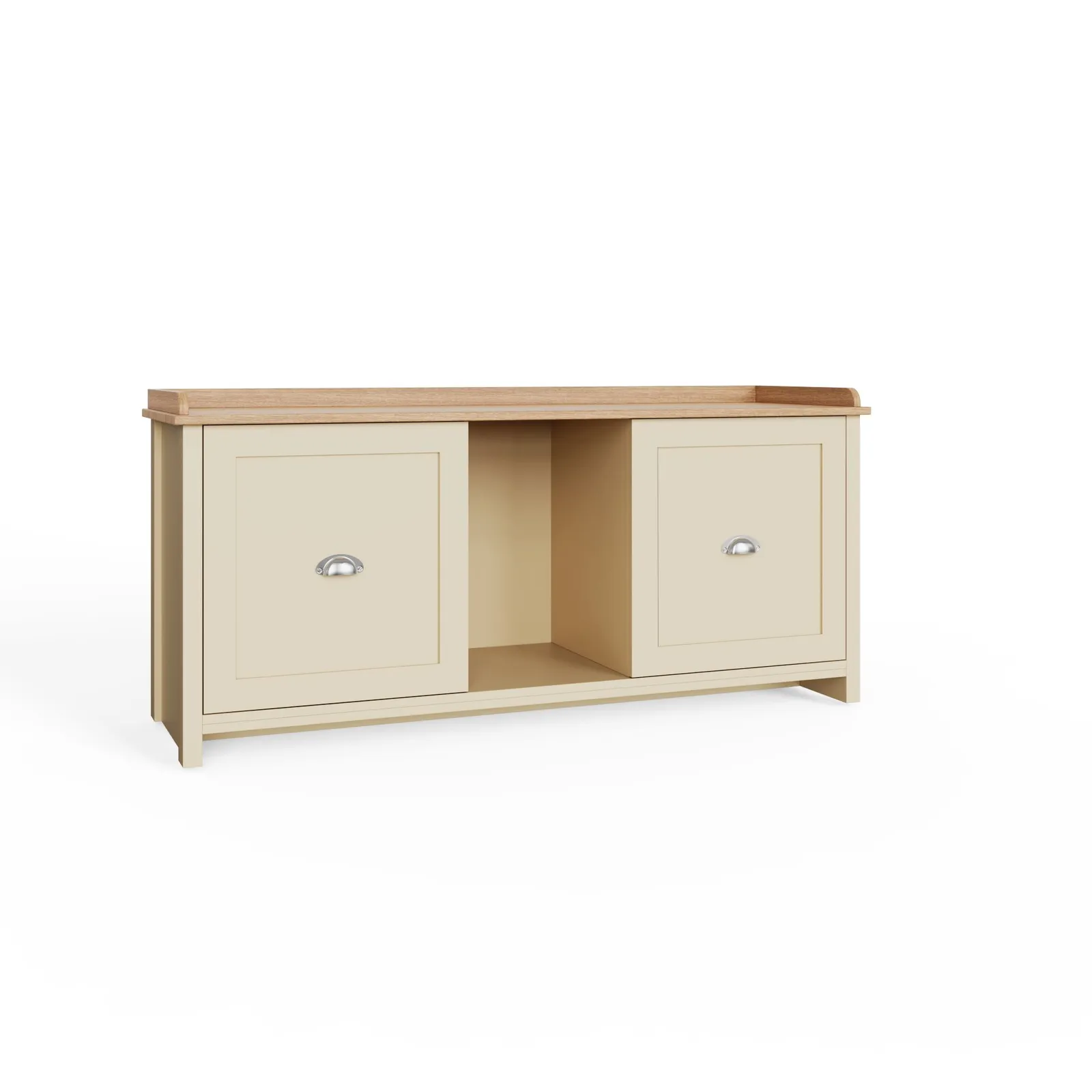 GFW Lancaster 2 Door Shoe Bench in Cream 4