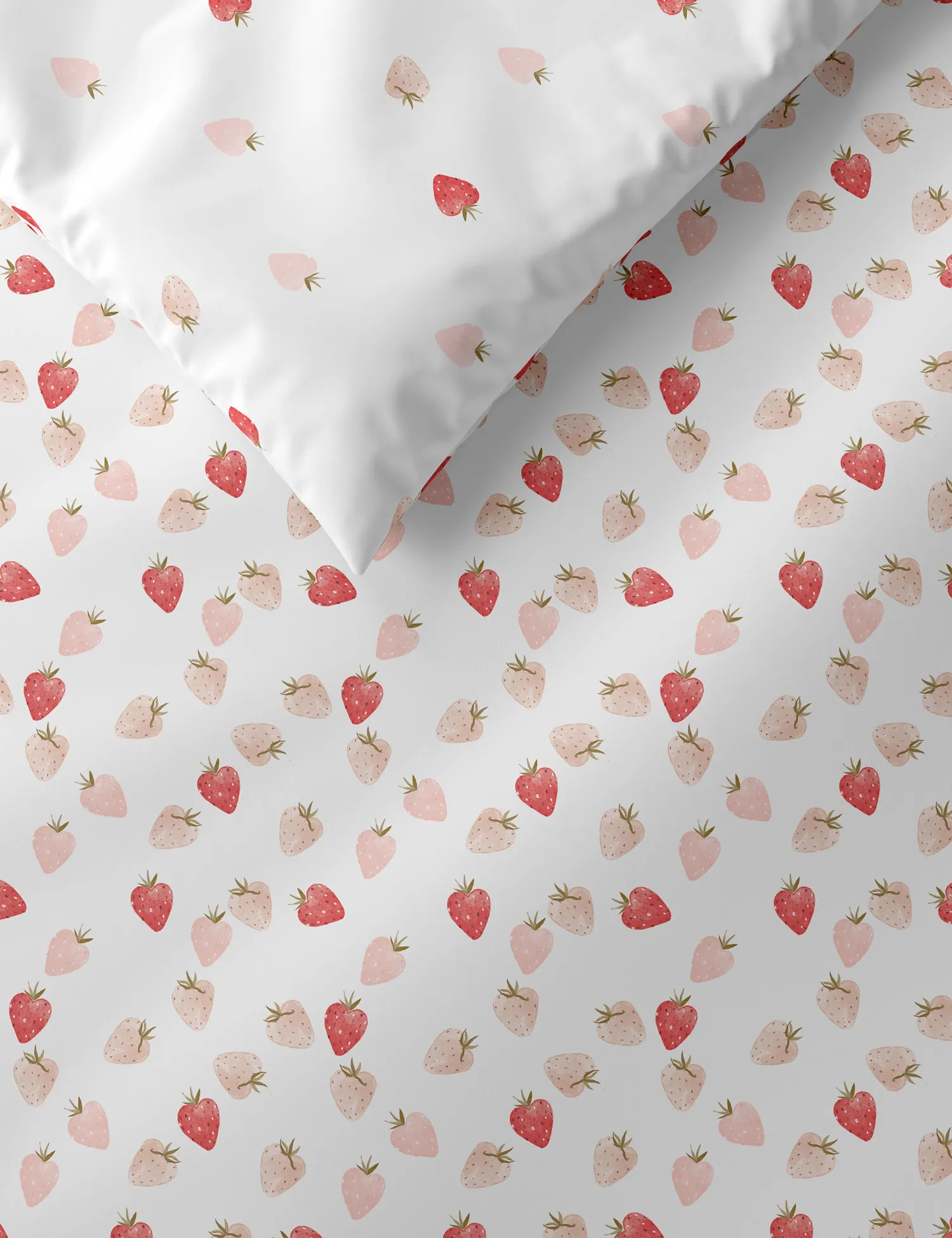 M&S Pure Cotton Strawberry Bedding Set
