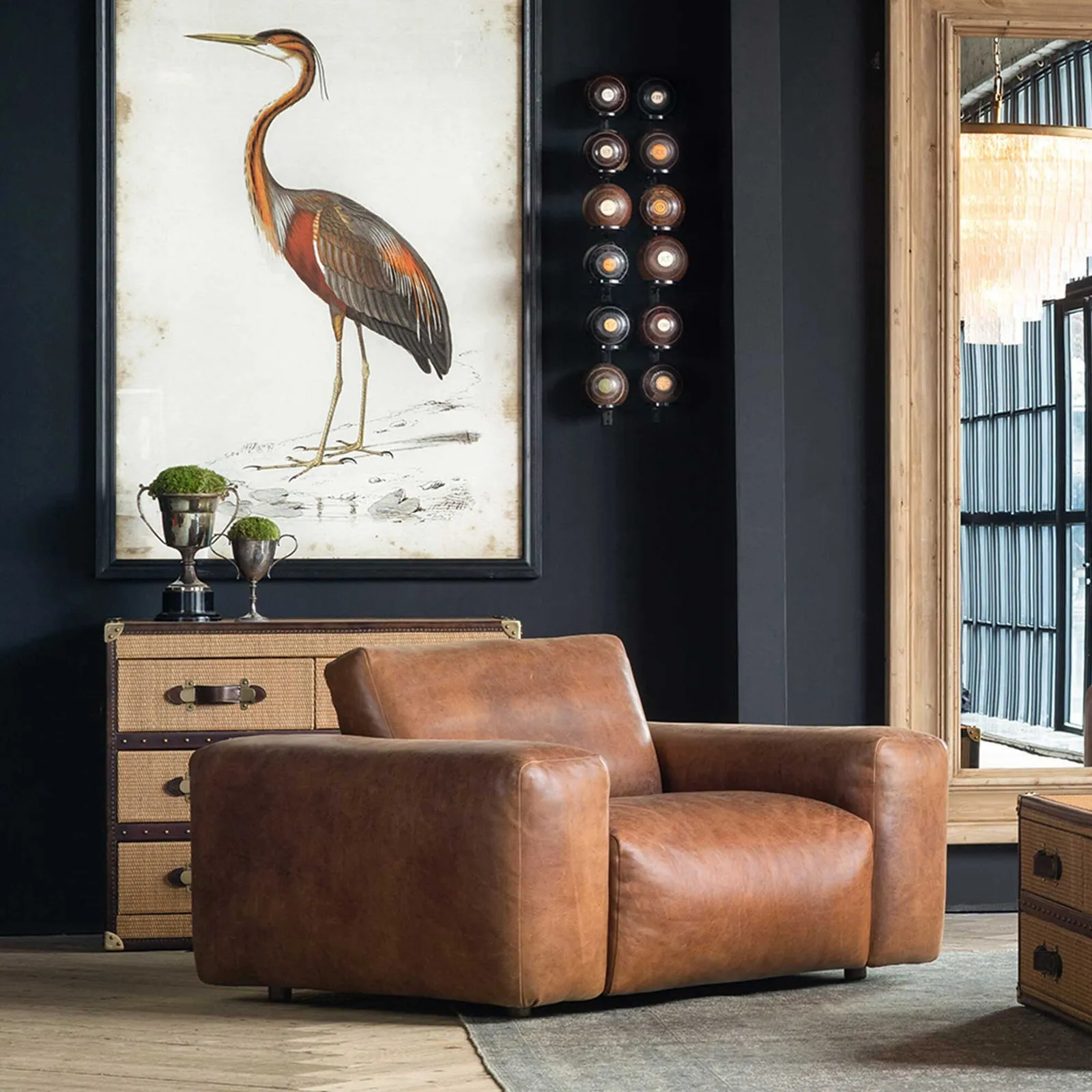 Timothy Oulton Pudgie Sofa 1 Seater, Brown Leather | Barker & Stonehouse 2