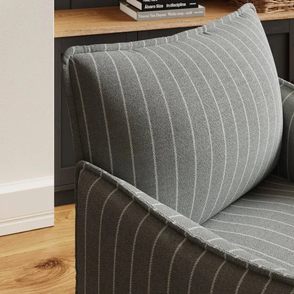 Rylee Brushed Pinstripe Occasional Armchair 4