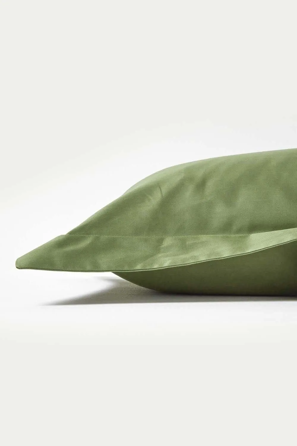 Homescapes Duck Egg Blue Sateen Cotton Oxford Pillowcase 400 TC in Green 2