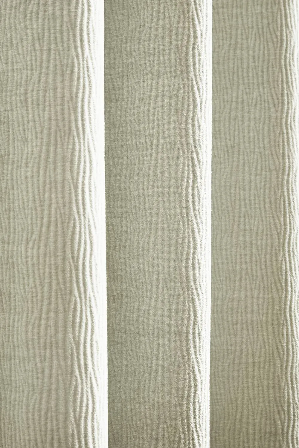 Catherine Lansfield 'Crinkle Chenille' Lined Eyelet Curtains in Natural 3